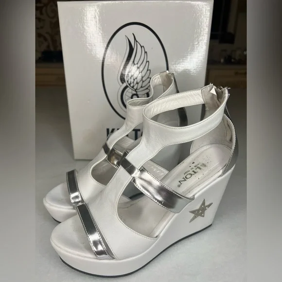 KELTON THE WINGS WOMENS WHITE WEDGES SZ EU 39 - Picture 2 of 10